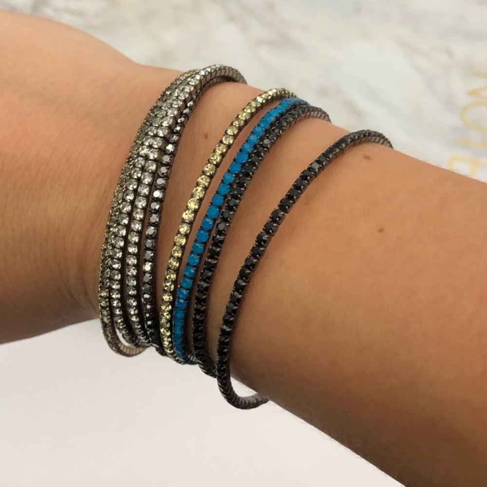 🌸ISO🌸 C&I Petite Rhinestone Bangles Bracelets - Picture 4 of 9